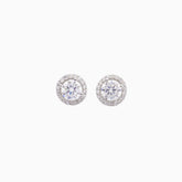 Naty Round Cut Round Halo Stud Earrings