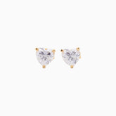 Vivian Heart Cut Classic Stud Earrings