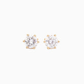 Victoria Round Cut Classic Stud Earrings