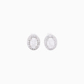 Tres Chic in Oval Petite Halo Earrings
