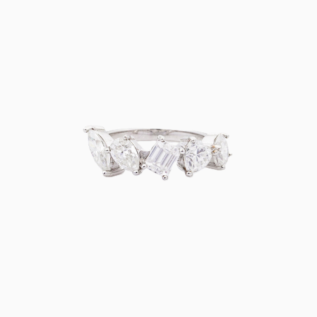 Jolie Fancy Cut 5 Stone Ring