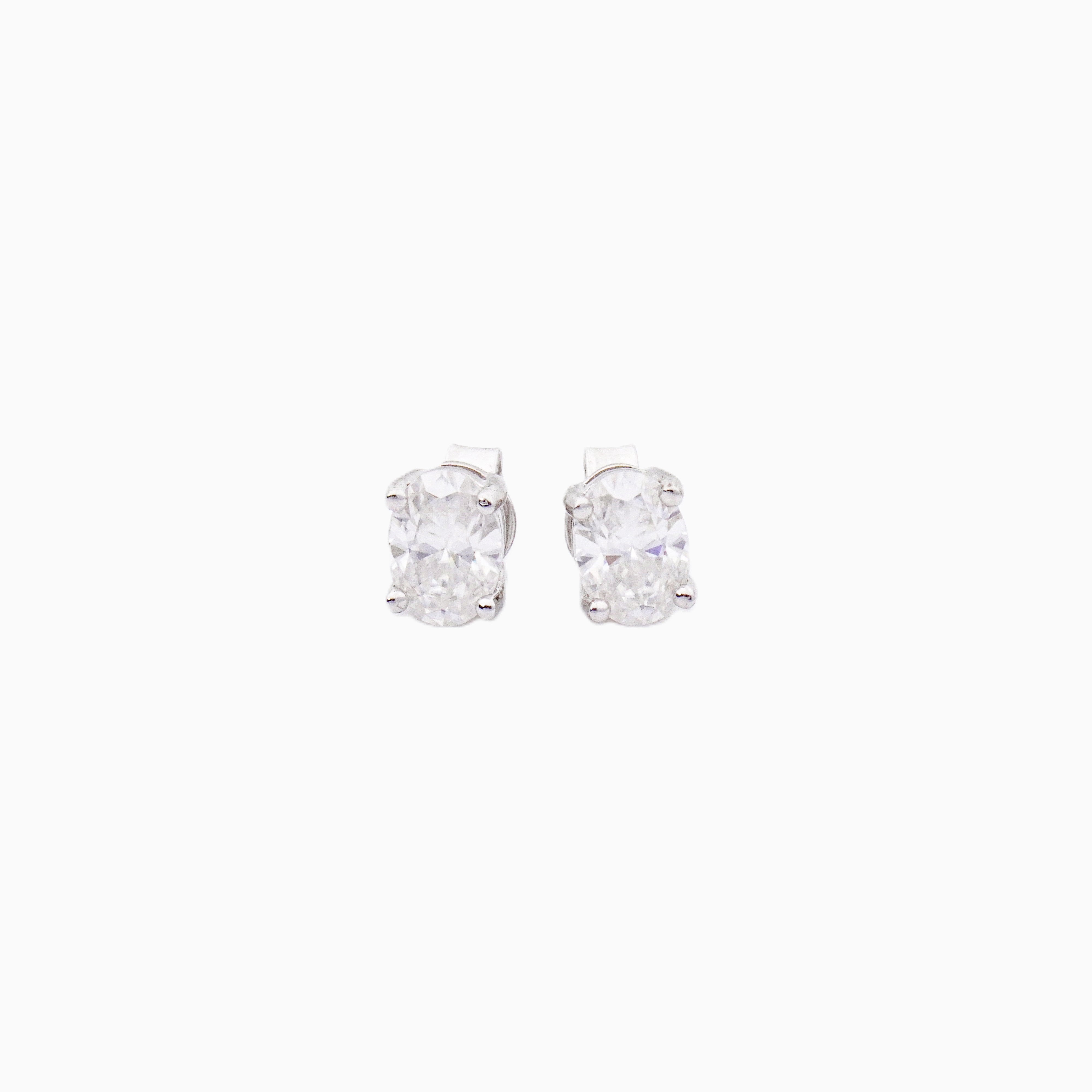 Venus Oval Cut Stud Earrings