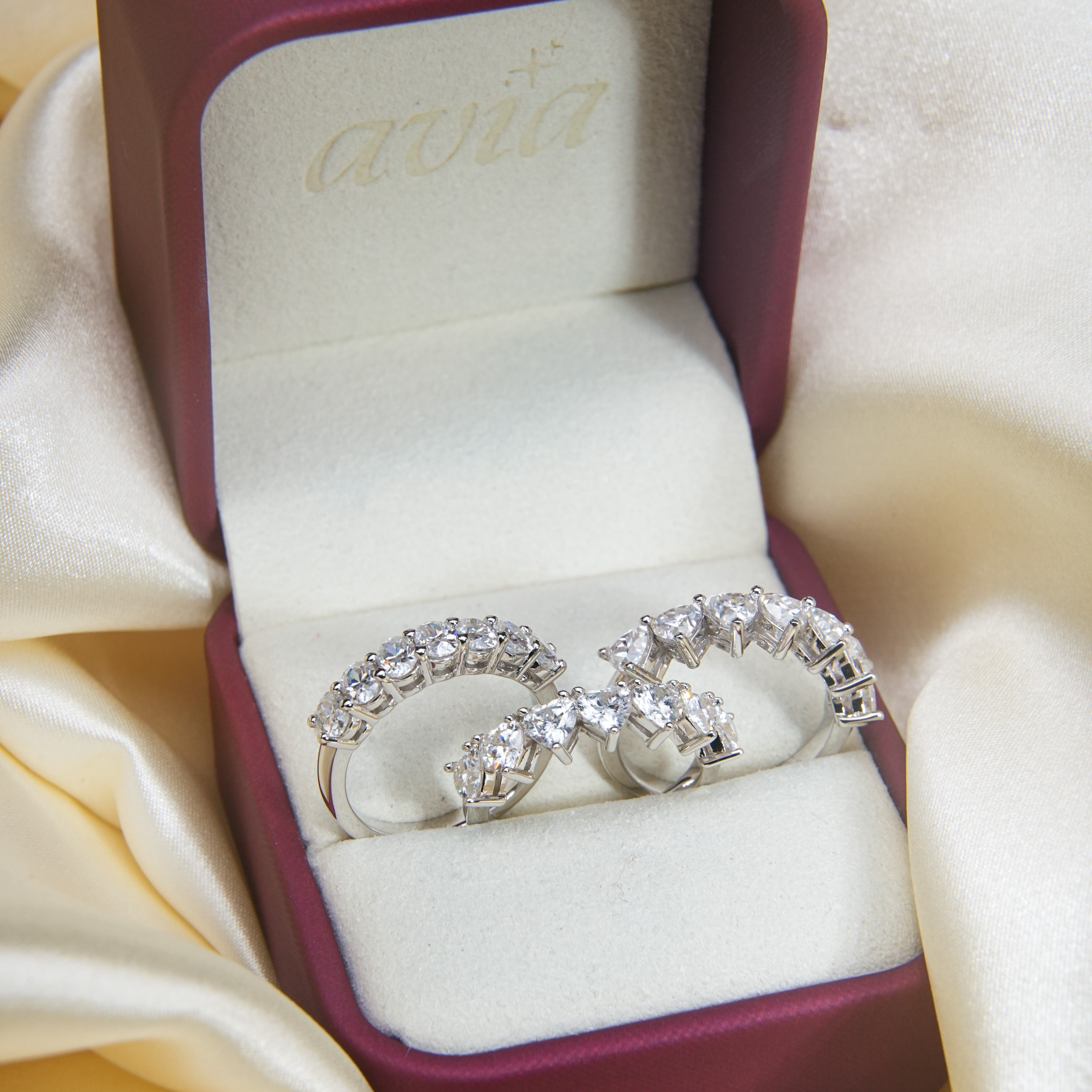 Venus Oval Cut Half Eternity Ring