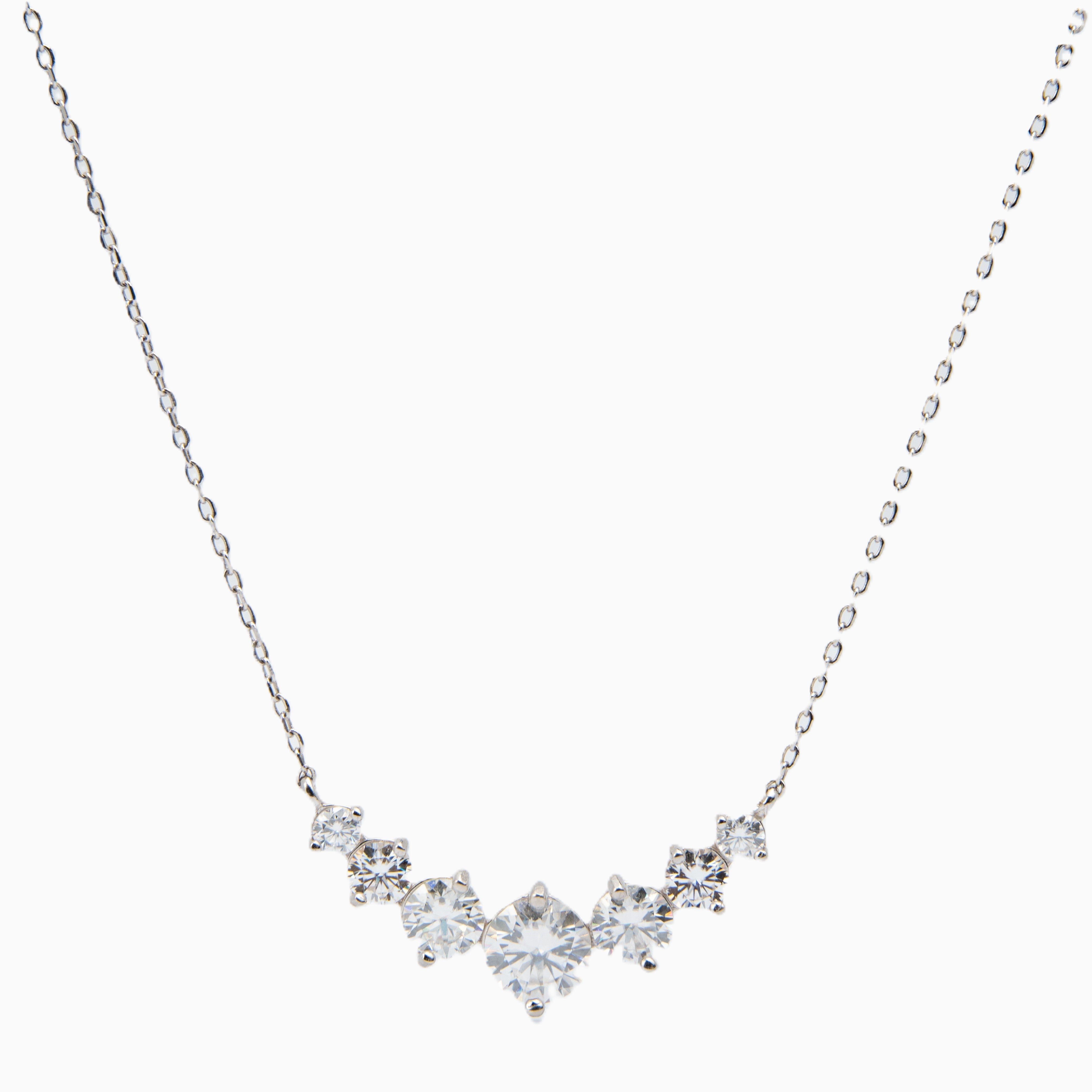 Emily 7 Stone Center Chain Necklace