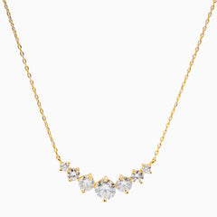 Emily 7 Stone Center Chain Necklace