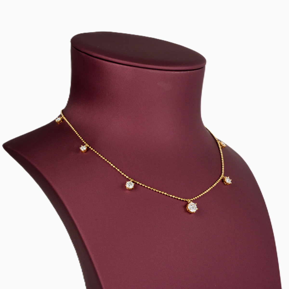 Elisa 7 Stone Station Necklace