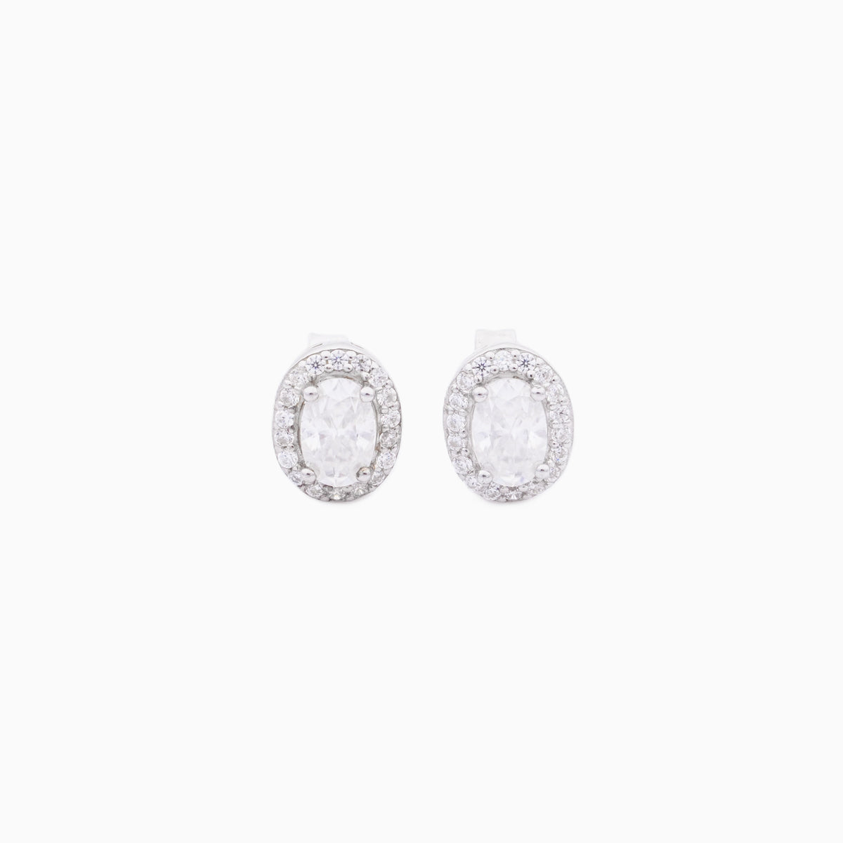 Tres Chic in Oval Petite Halo Earrings (Copy)