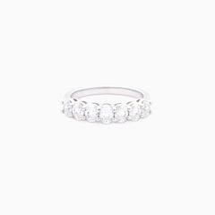 Venus Oval Cut Half Eternity Ring