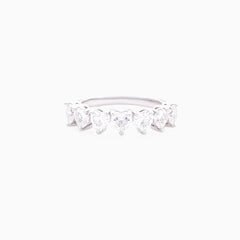 Vivian Heart Cut Half Eternity Ring